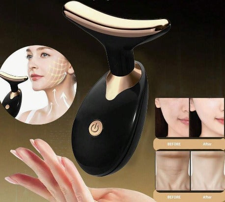 Masajeador facial lifting EMS- Dispositivo Facial de Limpieza con 3 Luces LED